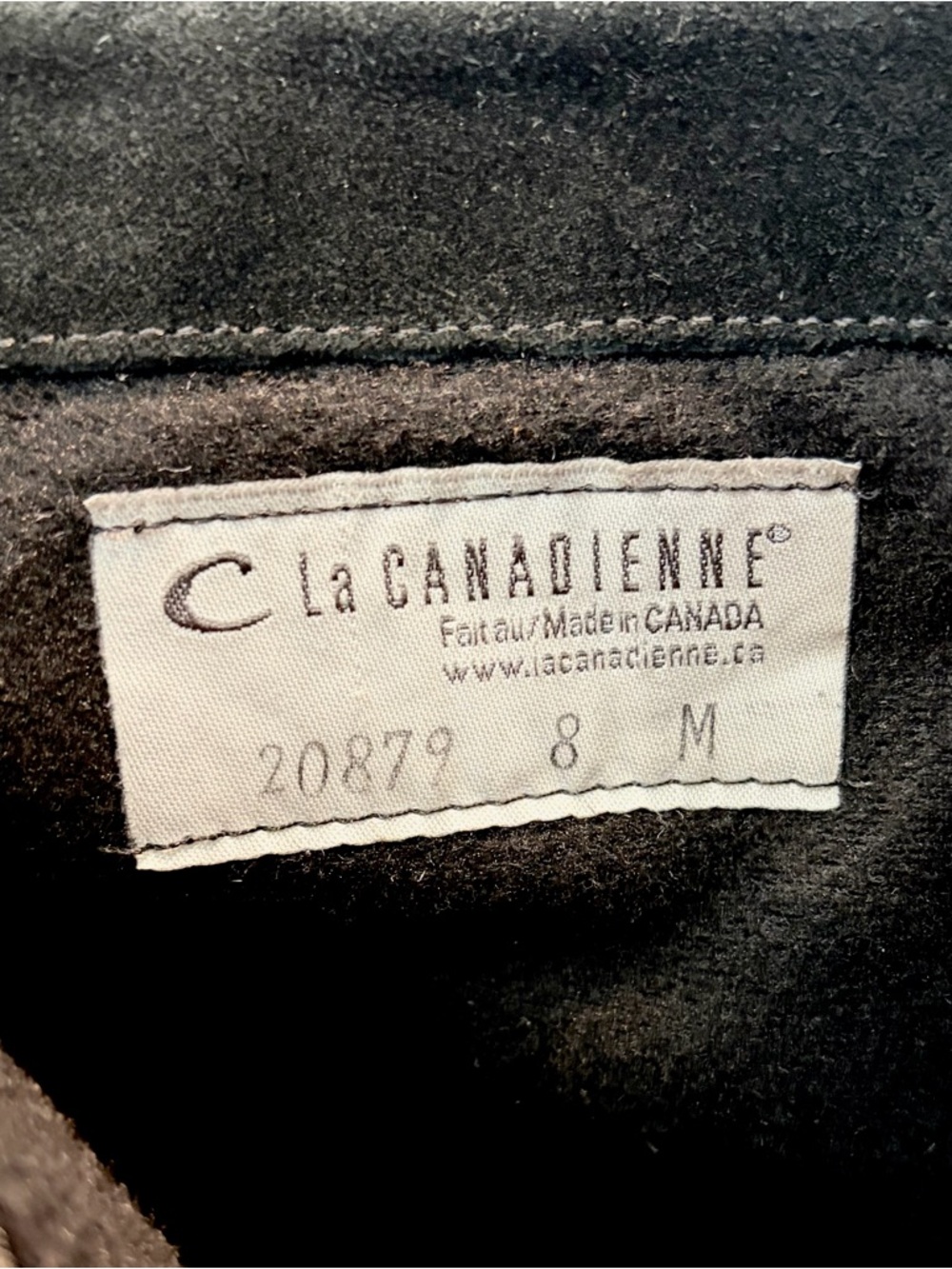 La Canadienne Black Suede Wedge Ankle Boots Waterproof Zip 8 - Picture 4 of 6